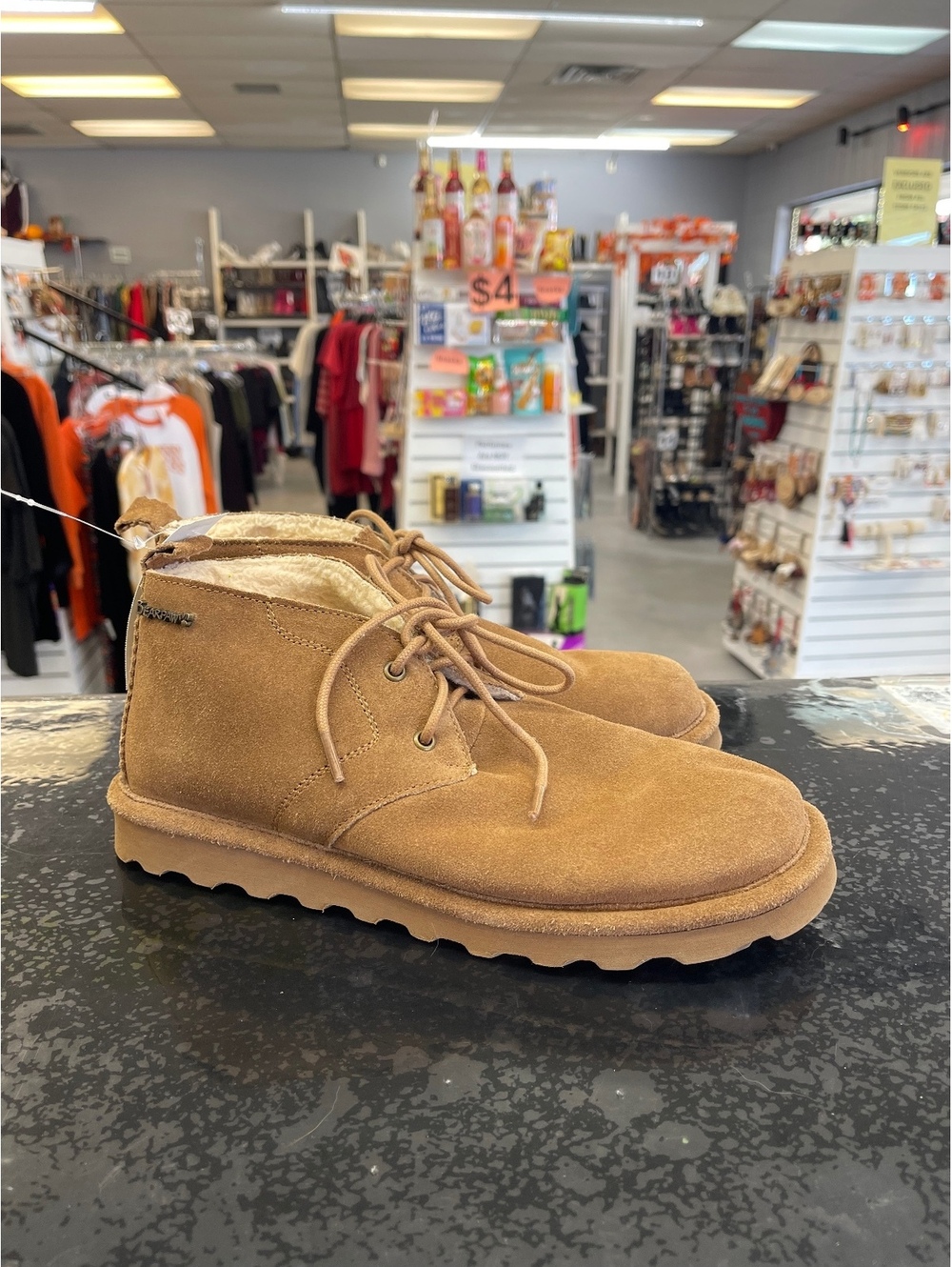 Bearpaw Women’s Lace-Up Suede Chukka with Shearling Lining Size 9 [COPY]